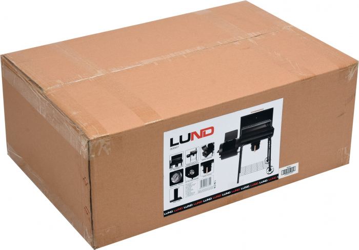 Gratar carbune cu afumatoare XXL 64x37cm LUND [9]