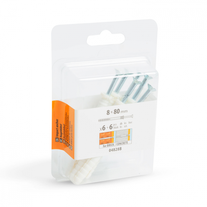 HANDY - Diblu cu montaj prin lovire - 8 x 80 mm - 12 buc. / pachet [4]