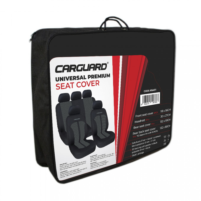 Huse universale premium pentru scaune auto gri+negru - CARGUARD [2]