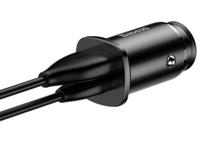 Incarcator auto BASEUS patrat PPS QC4.0 / PD3.0 5A 30W pentru socket bricheta (negru) CCALL-AS01 [4]