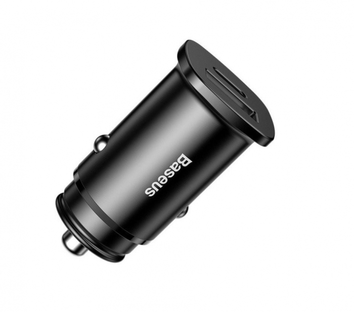 Incarcator auto BASEUS patrat PPS QC4.0 / PD3.0 5A 30W pentru socket bricheta (negru) CCALL-AS01 [3]