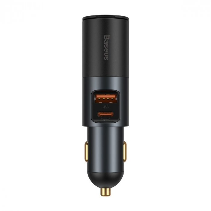 Incarcator auto rapid BASEUS Share Together, bricheta auto,USB + USB-C, 120W (gri) CCBT-C0G [4]