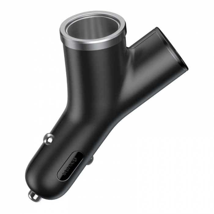 Incarcator auto rapid BASEUS Circular tip Y, bricheta auto, 2x USB, 30W QC3.0 (negru) CCALL-YX01 [5]