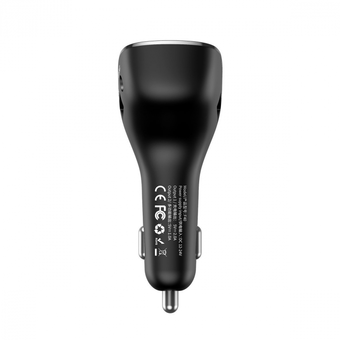 Incarcator auto + modulator FM BASEUS F40 AUX wireless (negru) CCF40-01 [4]