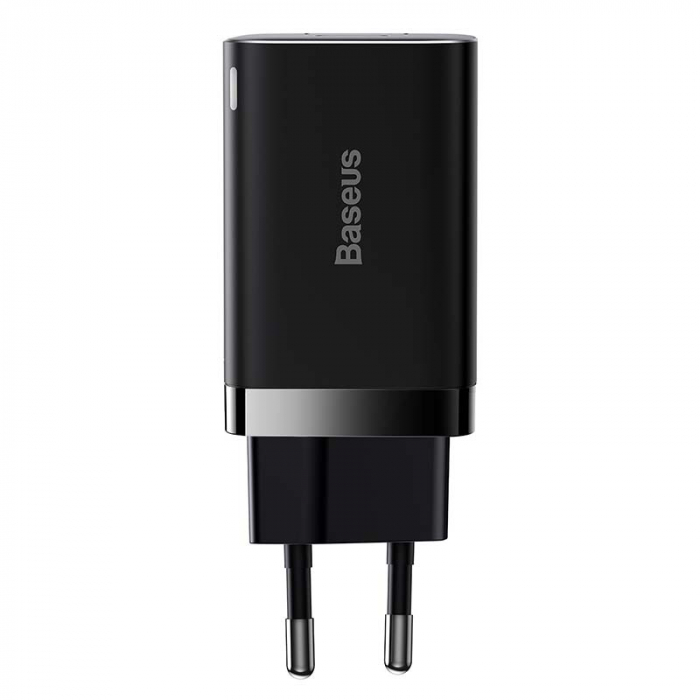 Incarcator de retea rapid BASEUS Super Si Pro USB + USB-C 30W (negru) CCSUPP-E01 [2]