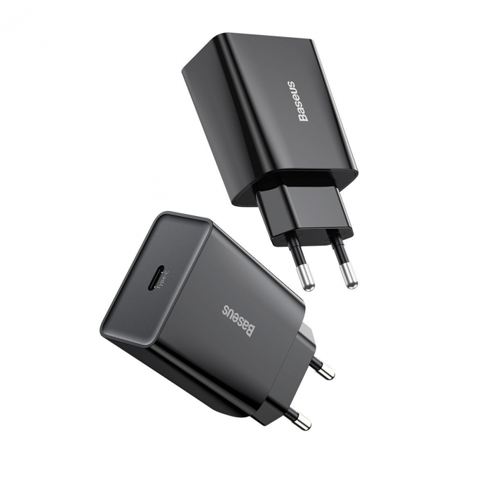 Incarcator de retea rapid BASEUS Speed Mini PD 3A 20W USB-C (negru) CCFS-SN01 [4]