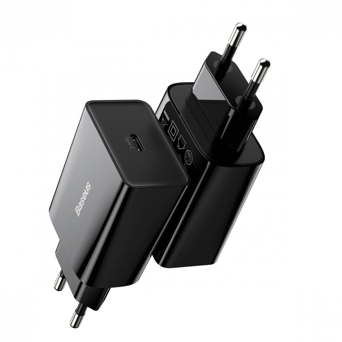 Incarcator de retea rapid BASEUS Speed Mini PD 3A 20W USB-C (negru) CCFS-SN01 [5]