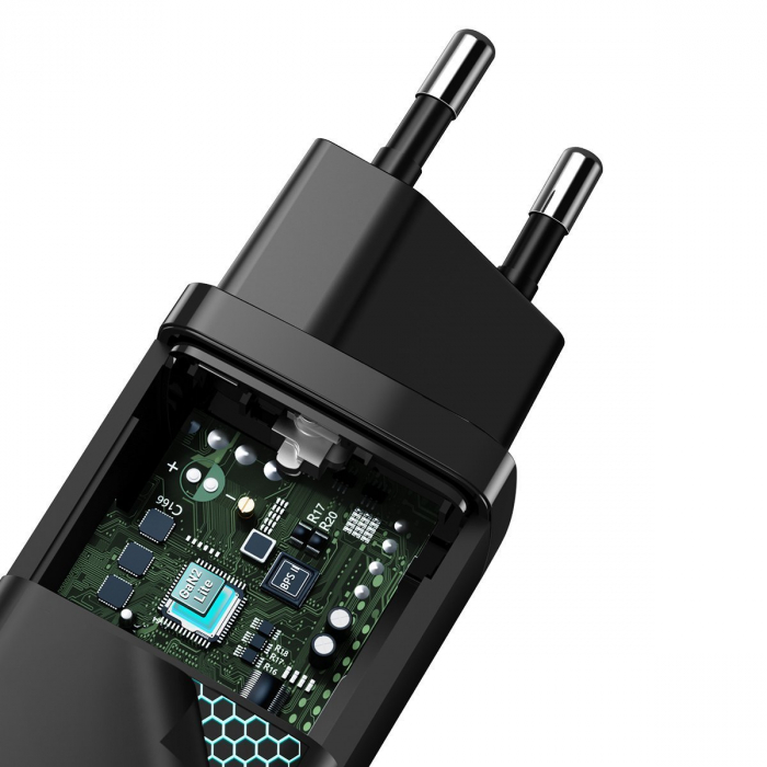Incarcator de retea rapid BASEUS GaN2 Lite Quick Travel USB + USB-C 65W (negru) CCGAN2L-B01 [6]