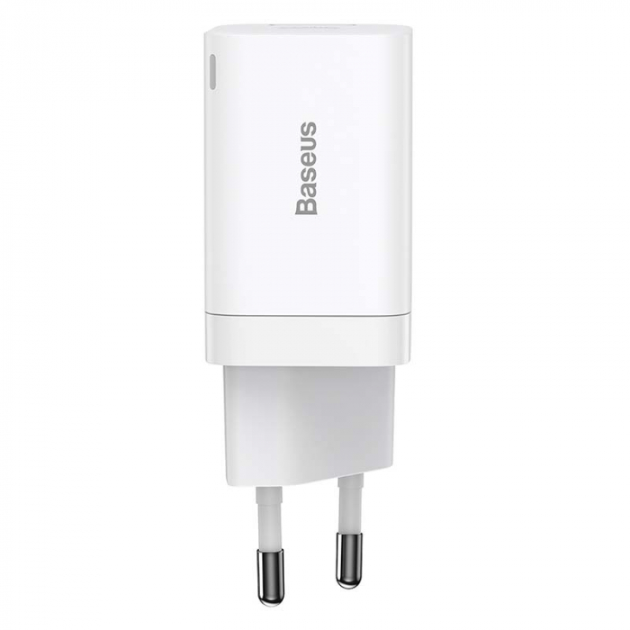 Incarcator de retea rapid BASEUS Super Si Pro USB + USB-C 30W (alb) CCSUPP-E02 [2]