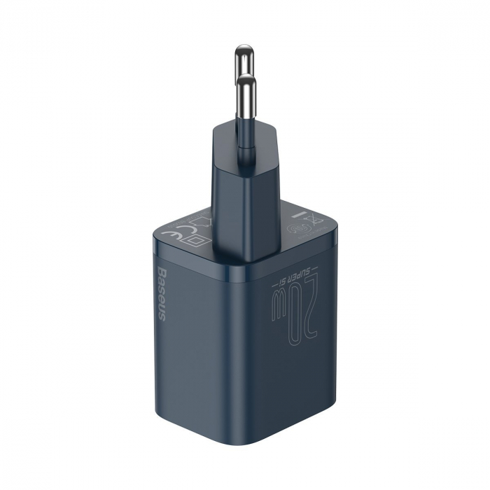 Incarcator de retea rapid BASEUS Super Si cu cablu USB-C la Lightning 1C 20W (albastru) TZCCSUP-B03 [4]