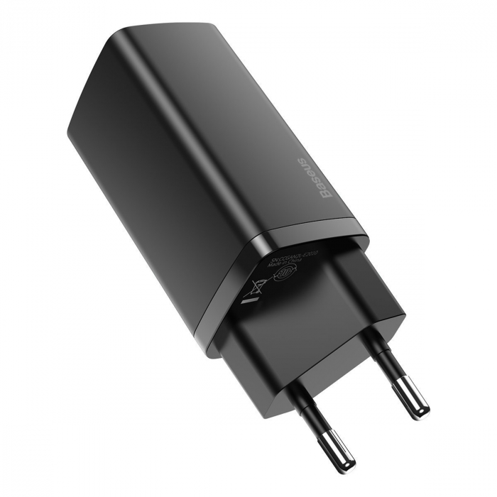 Incarcator de retea rapid BASEUS GaN2 Lite Quick Travel USB + USB-C 65W (negru) CCGAN2L-B01 [3]