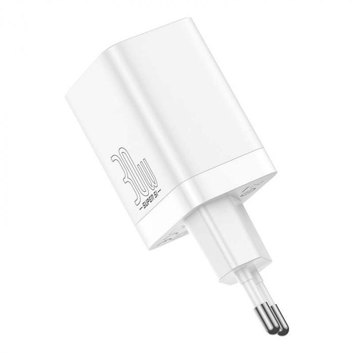 Incarcator de retea rapid BASEUS Super Si Pro USB + USB-C 30W (alb) CCSUPP-E02 [4]