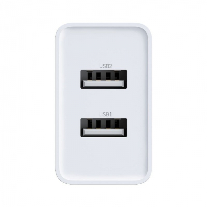 Incarcator de retea universal BASEUS Speed Mini Dual U 2xUSB 2.1A 10.5W alb CCFS-R02 [5]