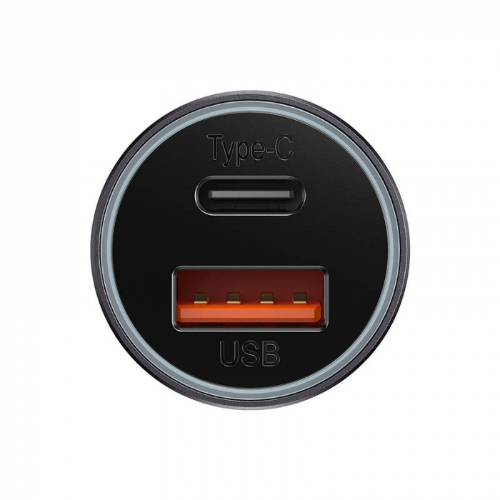 Incarcator rapid auto BASEUS Golden Contactor Max, USB + USB-C, 60W (gri) CGJM000113 [3]