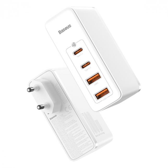 Incarcator rapid de calatorie BASEUS GaN2 Pro 2x USB + 2x USB-C 100W (alb) CCGAN2P-L02 [5]