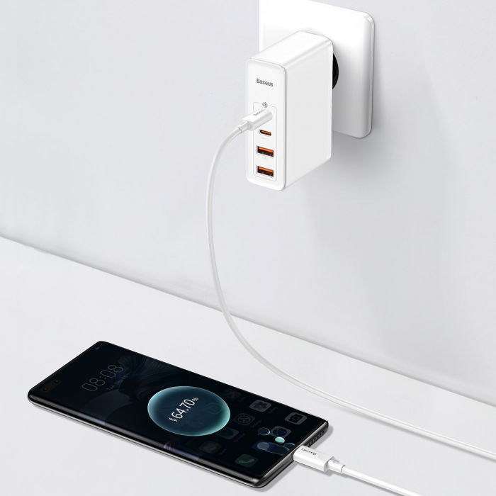 Incarcator rapid de calatorie BASEUS GaN2 Pro 2x USB + 2x USB-C 100W (alb) CCGAN2P-L02 [10]