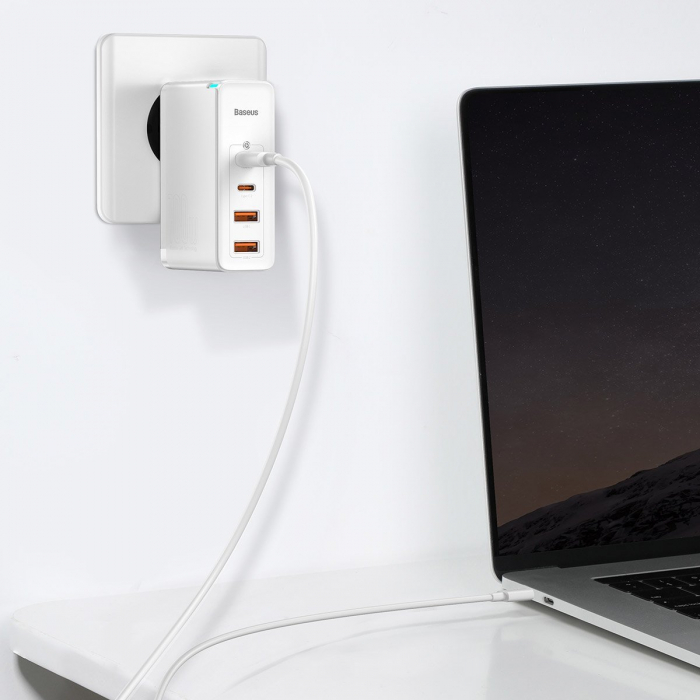 Incarcator rapid de calatorie BASEUS GaN2 Pro 2x USB + 2x USB-C 100W (alb) CCGAN2P-L02 [9]