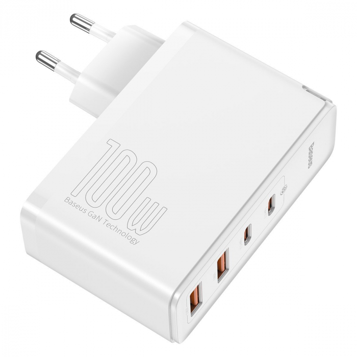 Incarcator rapid de calatorie BASEUS GaN2 Pro 2x USB + 2x USB-C 100W (alb) CCGAN2P-L02 [6]