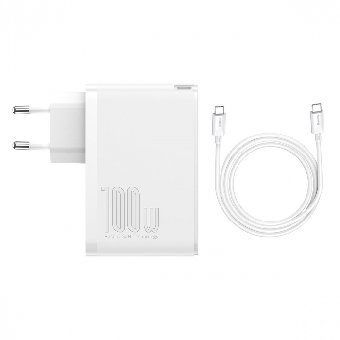 Incarcator rapid de calatorie BASEUS GaN2 Pro 2x USB + 2x USB-C 100W (alb) CCGAN2P-L02 [7]