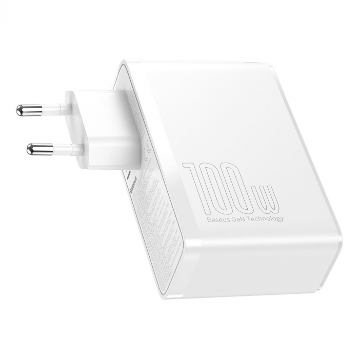 Incarcator rapid de calatorie BASEUS GaN2 Pro 2x USB + 2x USB-C 100W (alb) CCGAN2P-L02 [4]