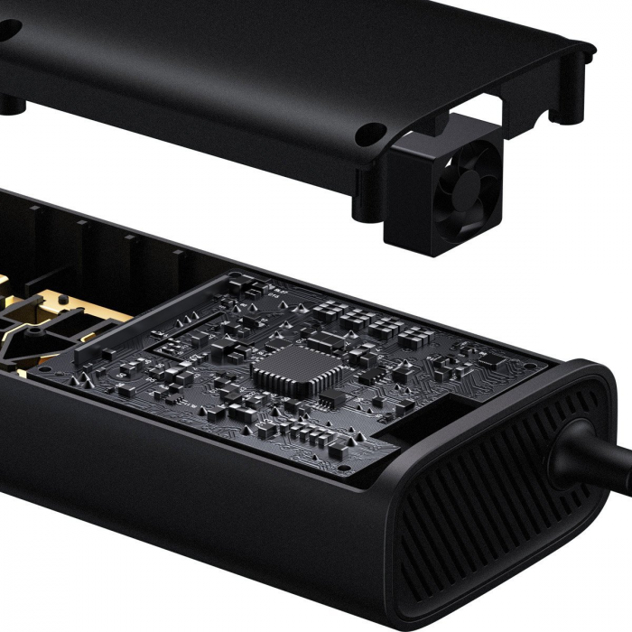 Invertor auto electric BASEUS IGBT 2 X AC, USB-C, USB-A, 150W 220V (CN / EU) (negru) CRNBQ-A01 [5]