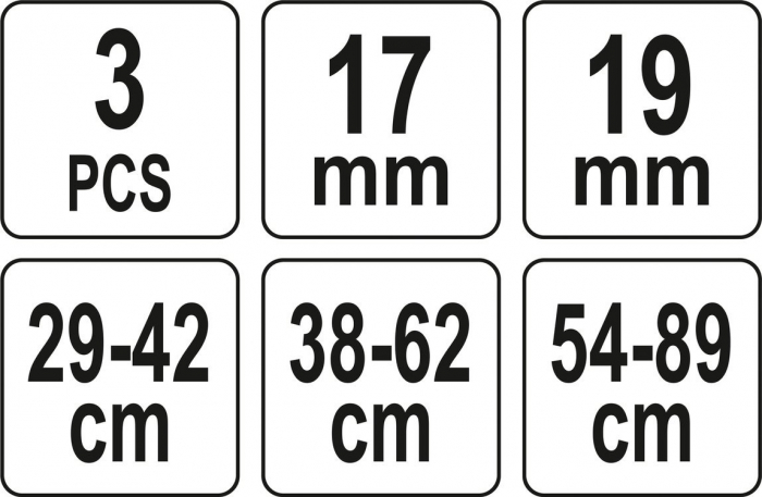 Set ajustare tevi esapament YATO 29-42/38-62/54-89mm 3buc [5]