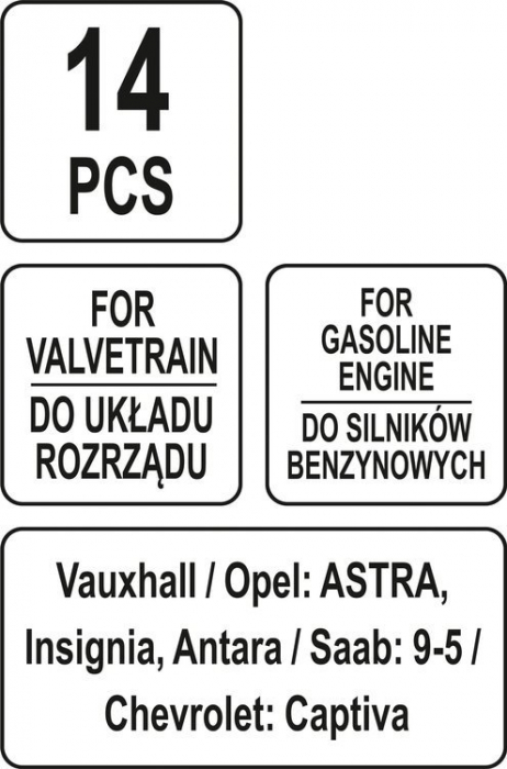 Kit YATO blocare disctributie motor benzina OPEL 14pcs [6]
