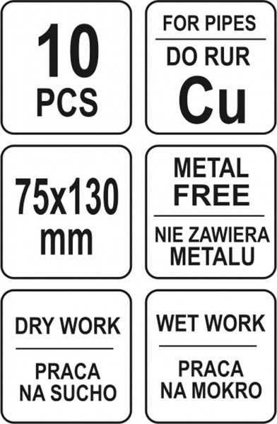 Kit YATO, Burete abraziv pentru tevi cupru, 75X130mm, 10buc [4]