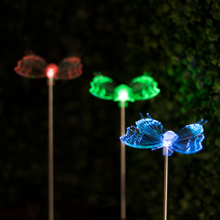 Lampă solară pentru grădină cu LED - model „Fluture” [2]