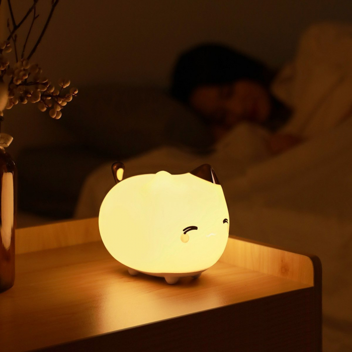 Lampa de noapte wireless BASEUS Cute Kitty 5V 1W 1100mAh silicon Warm White DGAM-A02 [7]