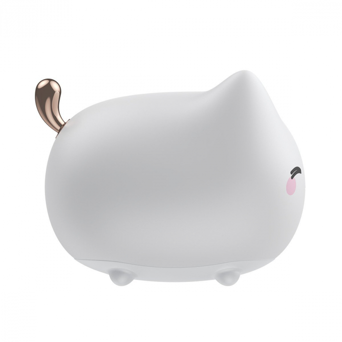 Lampa de noapte wireless BASEUS Cute Kitty 5V 1W 1100mAh silicon Warm White DGAM-A02 [3]