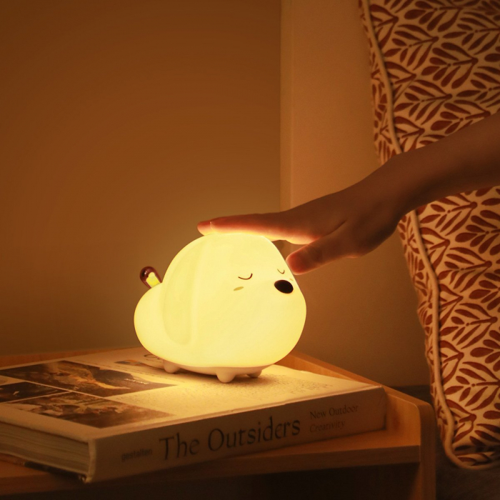 Lampa de noapte wireless BASEUS Cute Doggie 5V 1W 1100mAh silicon Warm White DGAM-B02 [6]