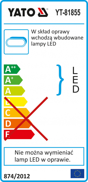 Lampa solara de perete YATO cu senzor miscare 16 LED SMD 120lm IP65 [7]