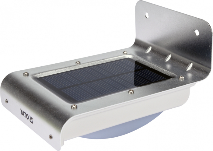 lampa solara cu senzor de miscare lidl Lampa solara de perete YATO cu senzor miscare 16 LED SMD 120lm IP65