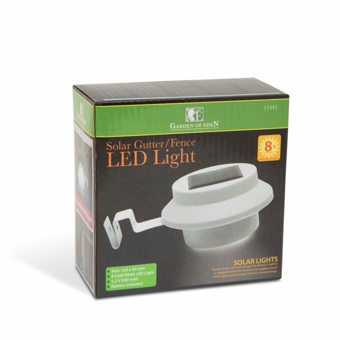 Lampa solara pt. stresini/garduri cu 3 LED-uri, alb [5]