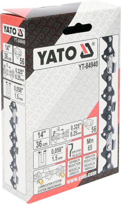 Lant pentru drujba YATO 14 Inch/36 cm 0.325 Inch 1.5mm 56 dinti [2]