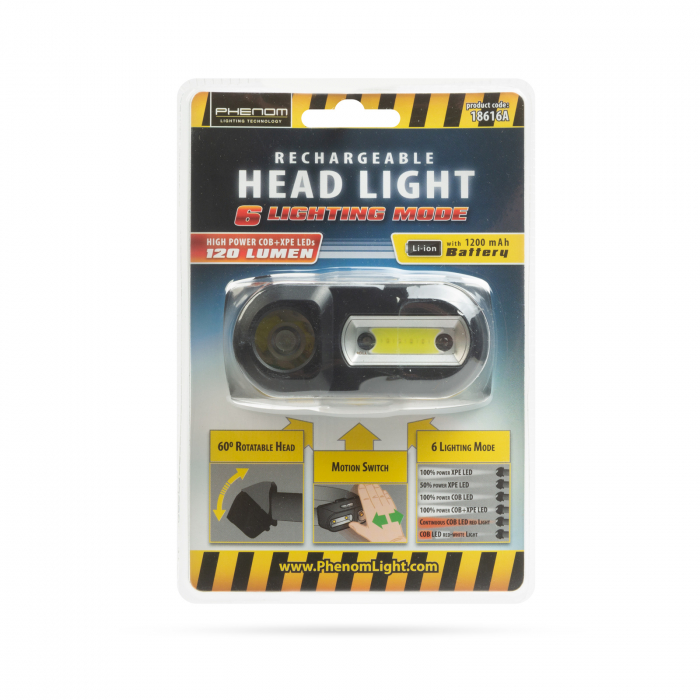 Lanternă LED COB + XPE - cu senzor de mișcare [4]
