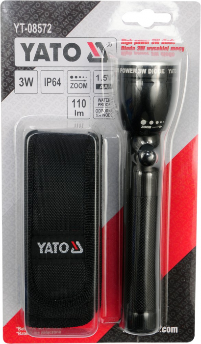 Lanterna cu LED YATO functie zoom 3W 110lm [4]