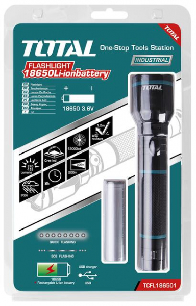 Lanterna de Buzunar TOTAL, cu Led, 270lm, INDUSTRIAL [2]