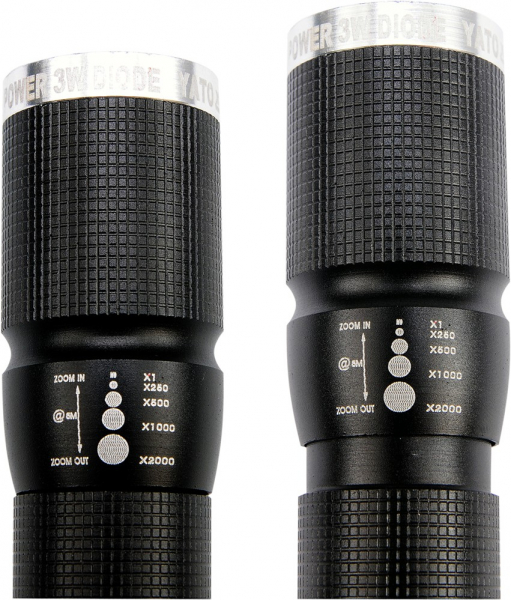 Lanterna de buzunar YATO, cu led, functie zoom, 3W, 100lm [4]