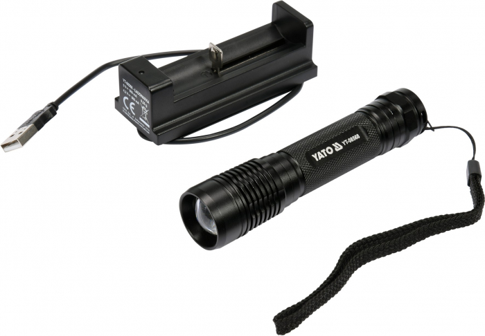 Lanterna led YATO reincarcabila 6W 500lm XPG3 ZOOM 2000 mAh USB [2]