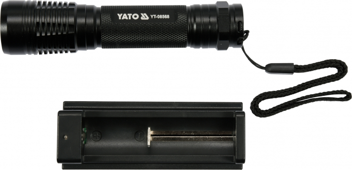 Lanterna led yato reincarcabila 6w 500lm xpg3 zoom 2000 mah usb