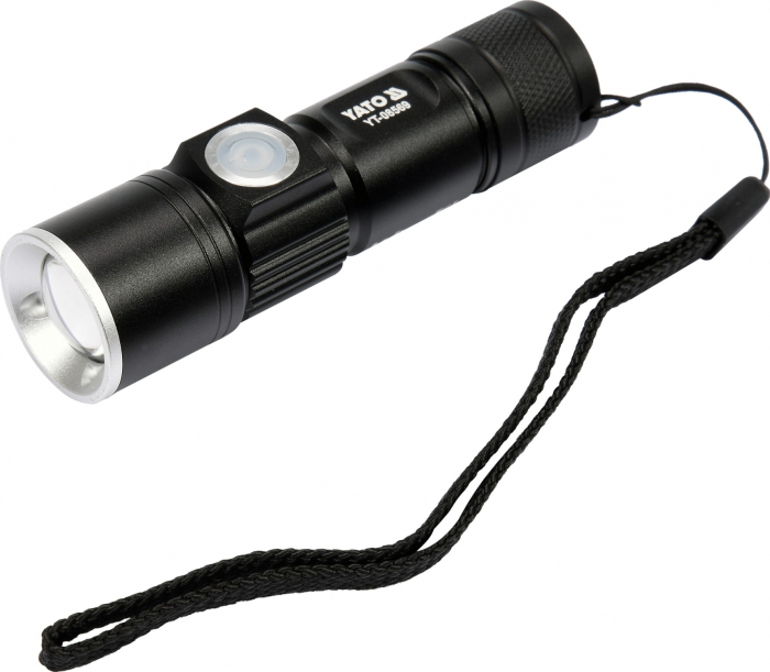Lanterna led cu acumulator YATO reincarcabila 5W 350lm XTE ZOOM 650 mAh USB [2]