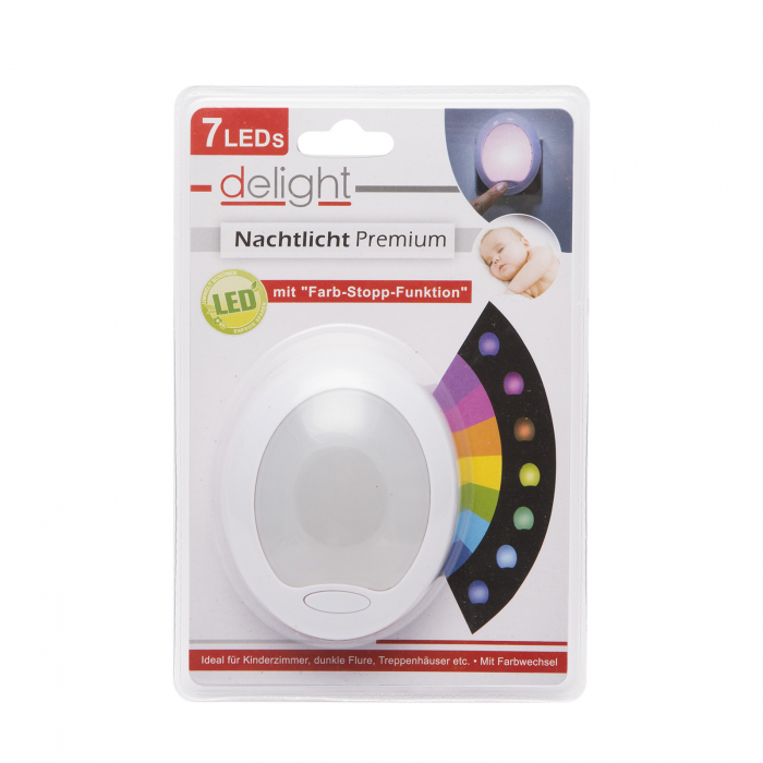 Lumina de veghe LED cu colori alternante Premium "Smooth" - 7 LED, 8x10cm [4]