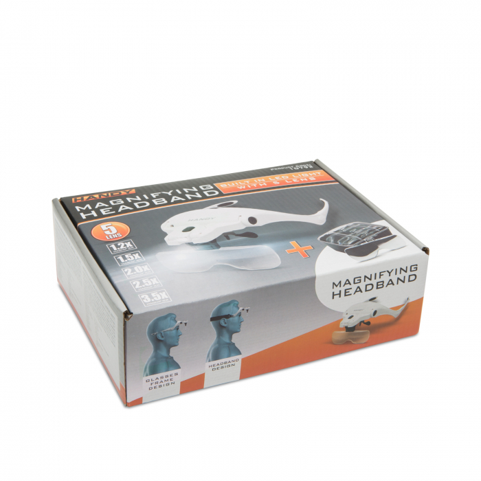 Lupa de cap cu iluminare LED+ Lentila dubla [8]