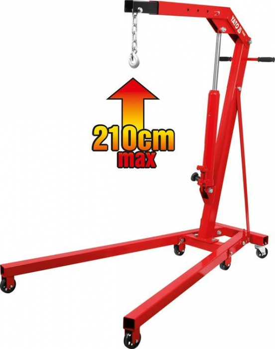 Macara atelier tip girafa YATO 1000kg 210cm 260N 1580x1060x1560mm [5]