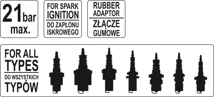 Manometru de compresie YATO max 21bar adaptor conic [3]
