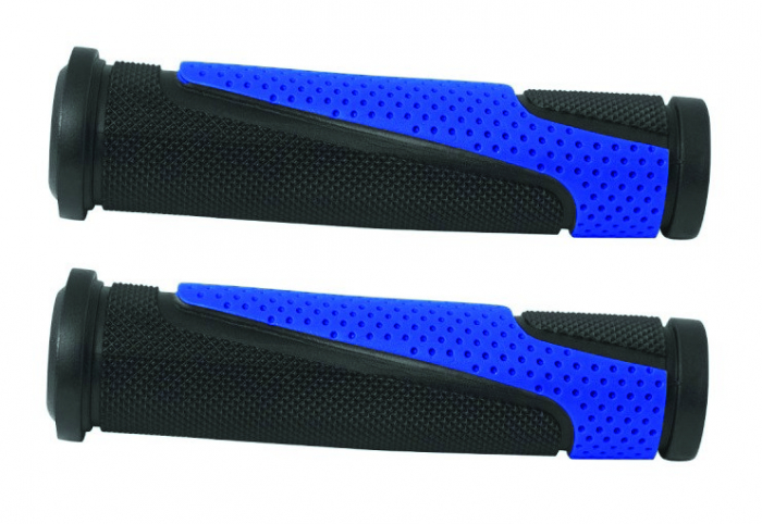 MANSOANE - CAPER - TPR Forma ergonomica Anti-alunecare - Bi-Color (Negru - Albastru) - 130mm