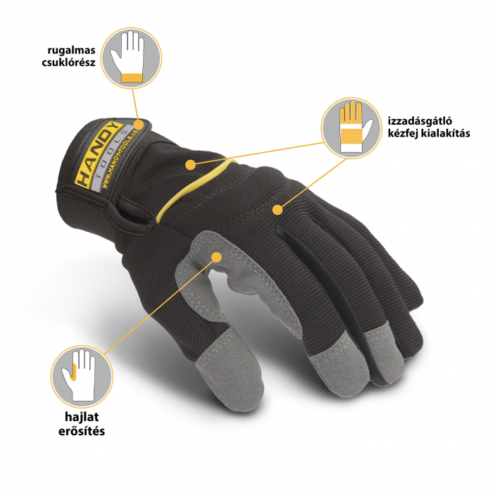 Manusi de protectie cu fixare prin scai marime XL [2]