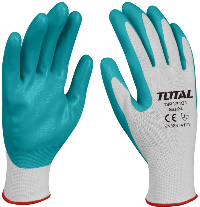 Manusi de protectie TOTAL nitril + textil marimea XL